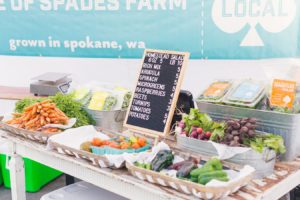 Une étable dans un marché à Spokane, près de Washington