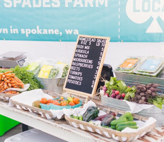 Une étable dans un marché à Spokane, près de Washington