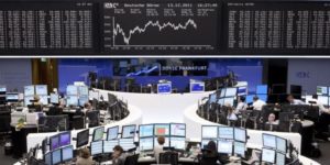 A l'intérieur de la bourse de Frankfort en 2017