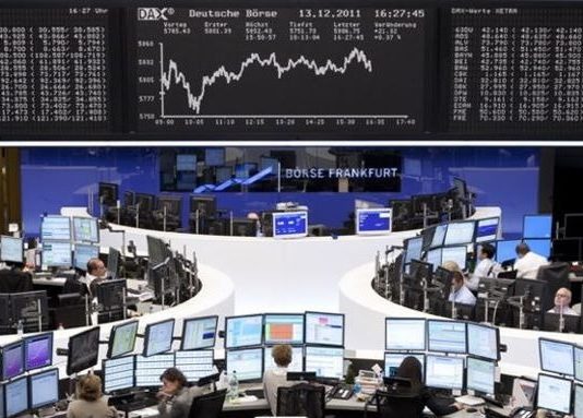 A l'intérieur de la bourse de Frankfort en 2017