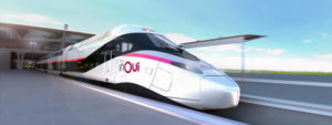 Un train Ouigo d'Alstom produit pour la SNCF