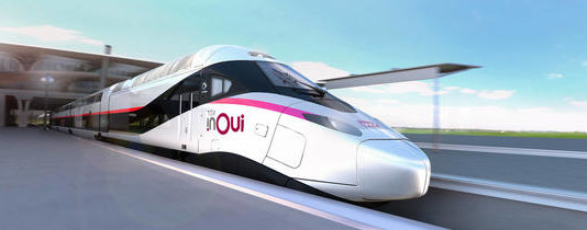 Un train Ouigo d'Alstom produit pour la SNCF