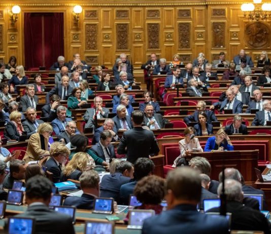 Lors d'une session au sénat en octobre 2019.