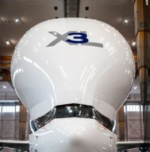 Le fuselage d'un Airbus A300-600ST (Super Transporter) ou Beluga.